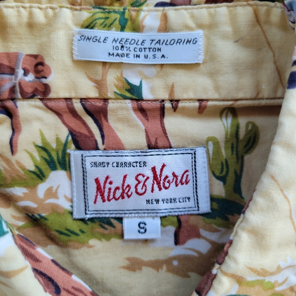 Vintage Nick and Nora 90s Pajama Top Western Cowboy Print Shirt Small USA made - Picture 4 of 6